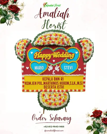 Papan Bunga Pernikahan Menyarik